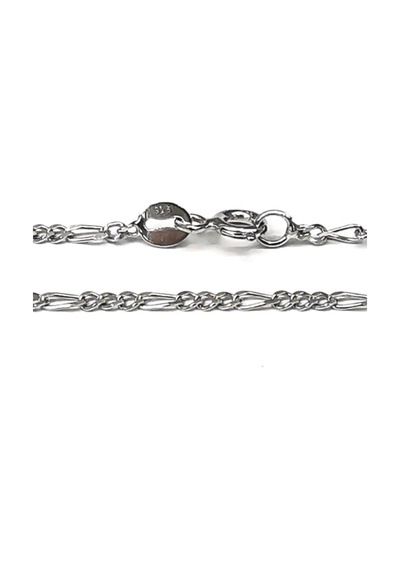 Omar Silver Unisex Ince Figaro 2,2 Mm 925 Ayar Rodyumlu Gümüş Kol