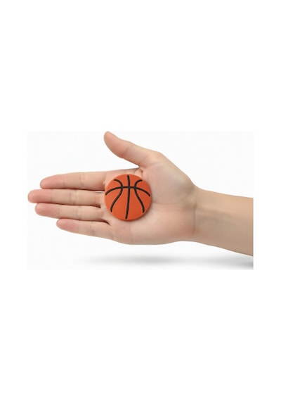 Basket Topu Çocuk Odası Mobilya Kulbu - Polyester - Tek Vidalı Dolap ve Çekmece Kulpu Turuncu