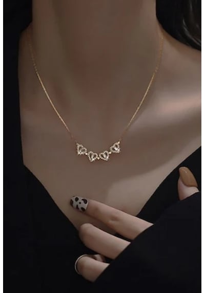 Stainless Steel Çelik Kolye Gold