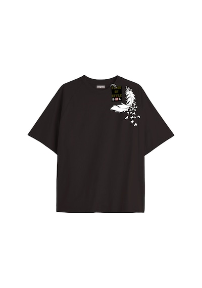 Flood Of Style Siyah Oversize T-shirt Tügg Özel Tasarım
