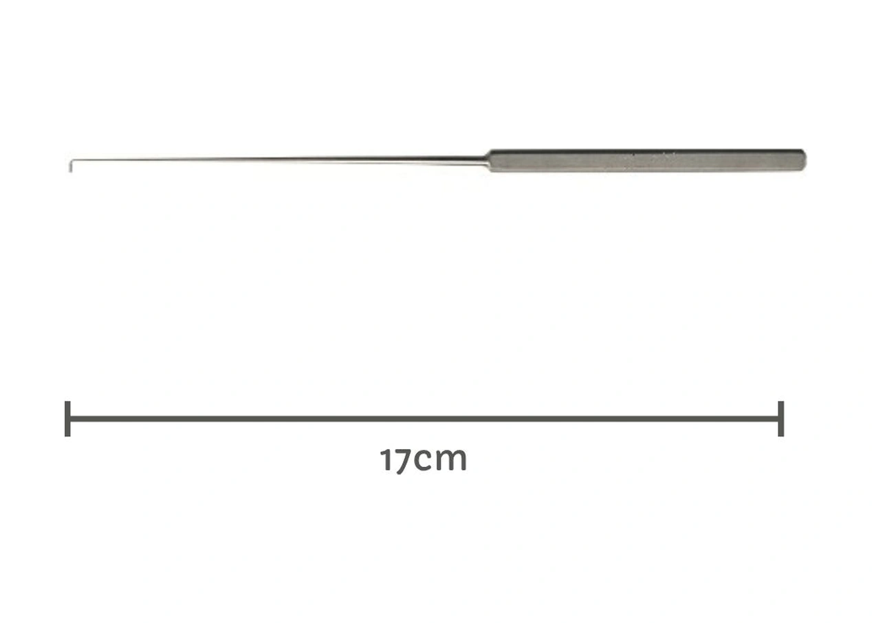 Barışhan Medikal Mikro Hook 2.5mm 6 3/4 Diseksiyon Çengel Mikro Kanca 17 Cm Cerrahi Eğitim Materyali Çok Renkli