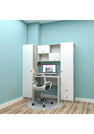 Modern Çalışma Masası Mdf Sis Gri Modern Çalışma Masası Mdf Sis Gri