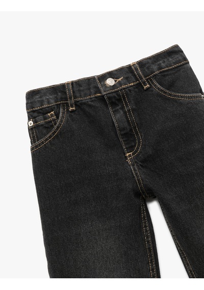 Koton Rahat Kesim Pamuklu Denim Pantolon Antrasit 6wmb40003td Antrasit