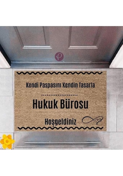 Kapı Önü Paspası Dekoratif Dijital Baskı Hukuk Bürosu P-2547 Renkli