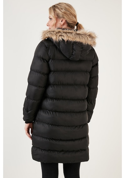 Lela Su Itici Regular Fit Çıkarılabilir Kapüşonlu Şişme Bayan Mont 640Y001 Siyah Lela Su Itici Regular Fit Çıkarılabilir Kapüşonlu Şişme Bayan Mont 640Y001 Siyah