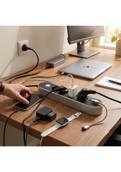 Coverzone 3 Usb Portlu 3 Lü Topraklı Uzatma Priz 3 Metre Kablolu