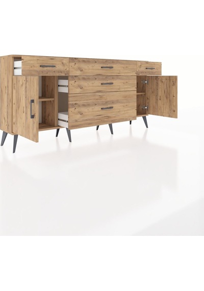 Arges Konsol 2 Raflı 5 Çekmeceli 2 Kapaklı 176x30x83 Çam-çam/çam Çam/çam Arges Konsol 2 Raflı 5 Çekmeceli 2 Kapaklı 176x30x83 Çam-çam/çam Çam/çam