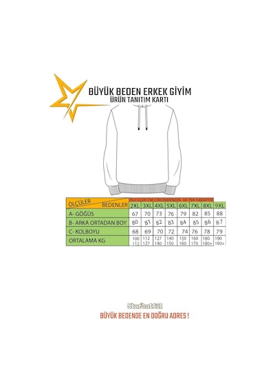 Starbattal Büyük Beden Basic Mevsimlik Fermuarlı Kapüşonlu Sweat 22751 Sıyah Siyah Starbattal Büyük Beden Basic Mevsimlik Fermuarlı Kapüşonlu Sweat 22751 Sıyah Siyah