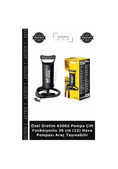 Özel Üretim 62002 Pompa Çift Fonksiyonlu 30 Cm 12 Hava Pompası Araç Taşınabilir