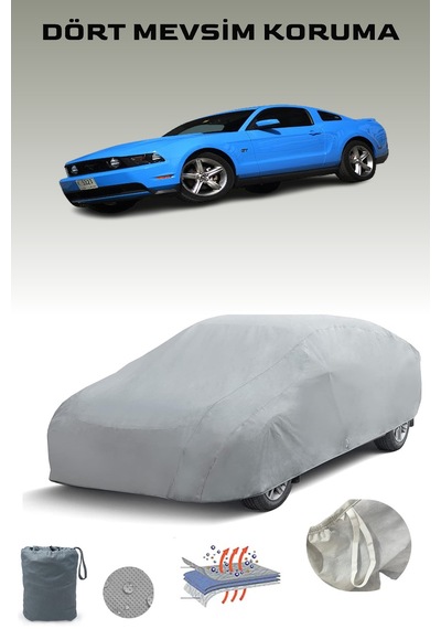 Gri Ford Mustang 5 Araba Brandası, Oto Örtüsü, Araba Çadırı Gri
