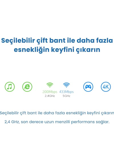 Cudy Wu650 5ghz 433mbps, 2.4ghz 200mbps Wi-fi Mini Usb Adaptör Ac1200 Serisi