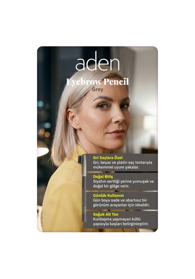 Aden Eyebrow Pencil - Kaş Kalemi 03 Grey Gri 0