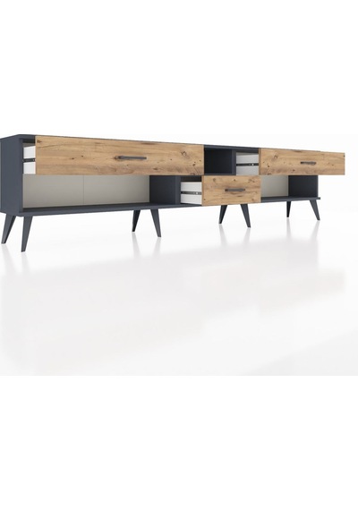 Arges Tv Ünitesi Tek Raflı 3 Çekmeceli 220x30x51 Antrasit-antrasit/çam Antrasıt/atlas Çam - Antrasıt Arges Tv Ünitesi Tek Raflı 3 Çekmeceli 220x30x51 Antrasit-antrasit/çam Antrasıt/atlas Çam - Antrasıt