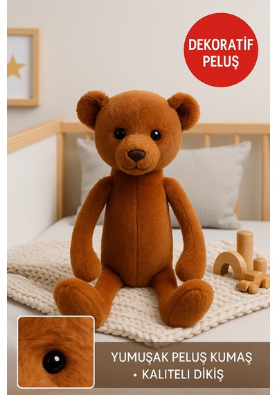 Kahverengi Nordik Ayı 40 Cm Yumuşak Peluş Oyuncak Sarılabilir Hediye Bebek & Çocuk Peluş Ayıcık Diğer