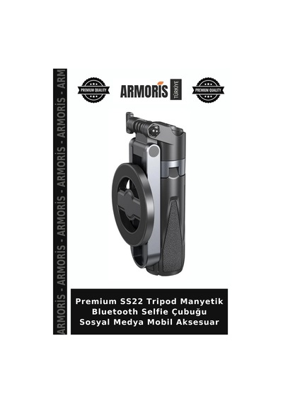 Premium Ss22 Tripod Manyetik Bluetooth Selfie Çubuğu Sosyal Medya Mobil Aksesuar