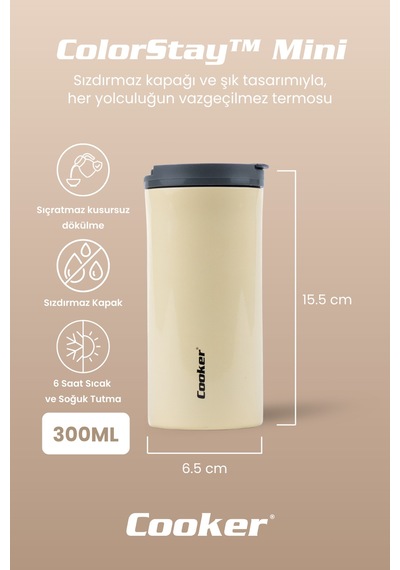 Cooker Colorstay Mini 300 Ml Paslanmaz Çelik Bardak Termos Ckr2101 90727576