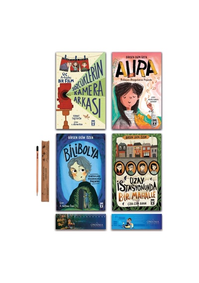 İlk Genç Timaş Sözcüklerin Kamera Arkası - Aura - Bilibolya - Uzay İstasyonunda Bir Mahalle Set 4 Kitap