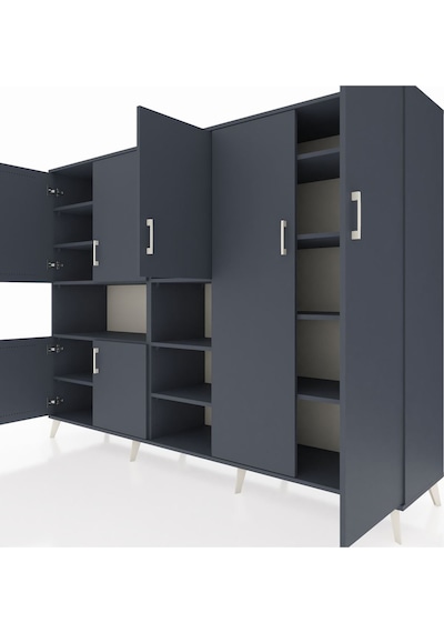 Hyperion Dolap 13 Raflı 7 Kapaklı 220x44x163 Antrasit-antrasit Antrasit-antrasit Hyperion Dolap 13 Raflı 7 Kapaklı 220x44x163 Antrasit-antrasit Antrasit-antrasit