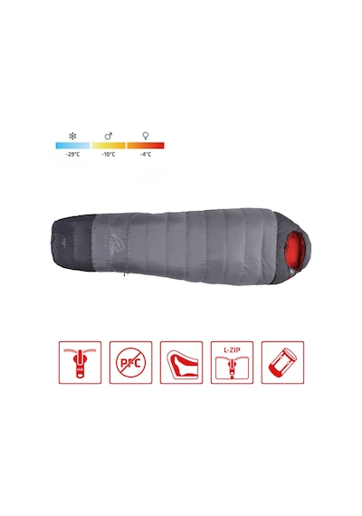 Robens Gully 900 Ultra -29 C Hibrit 600 Fp Kaz Tüyü Uyku Tulumu Sol F. Gri - Yeşil