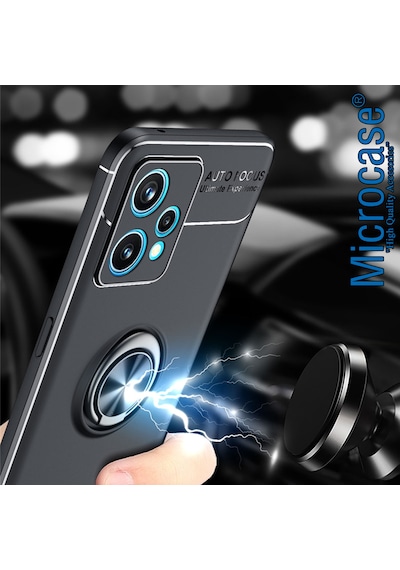 Realme 9 Pro Focus Serisi Yüzük Standlı Silikon Kılıf - Al3363
