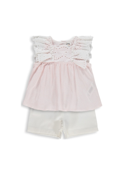 Civil Baby Kol Brodeli 6-18 Ay Takım - Pembe