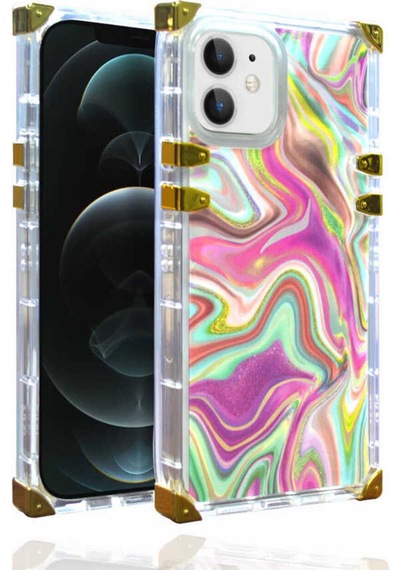 Apple Uyumlu iPhone 12 Kılıf Zore Ples Kapak Pembe Koyu