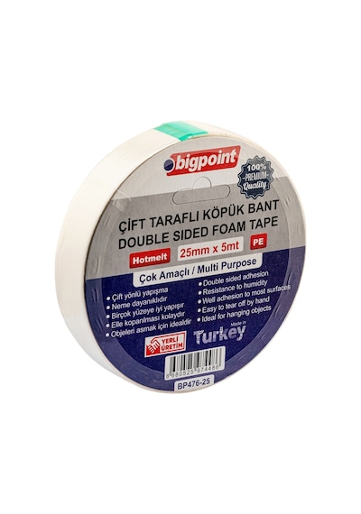 Bigpoint Çift Taraflı Köpük Bant 25mmx5m