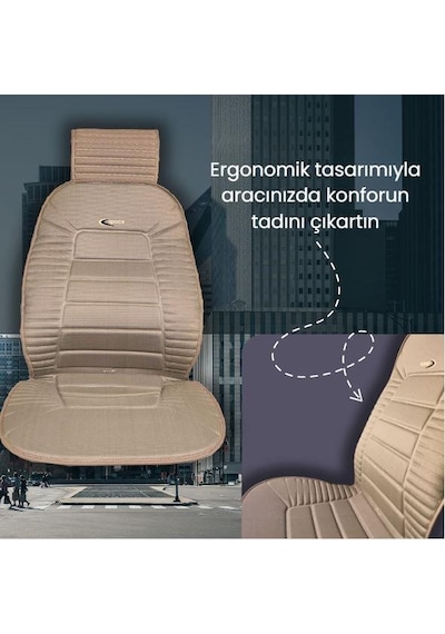 Space Oto Koltuk Minderi, Opel Araçlarla Uyumlu 2'li Set Özel Tasarım Minder Premium 001