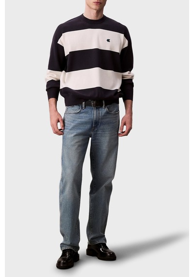 Calvin Klein Erkek Kazak Lv04rc304g Chw Lacivert-beyaz Lacivert-beyaz