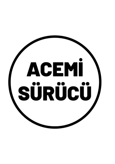 Acemi Sürücü Etiketi Siyah