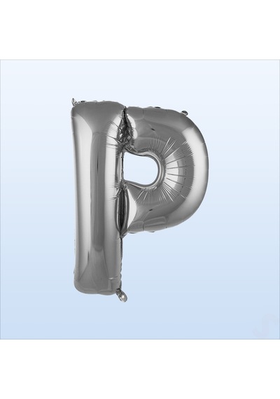 P Harf Gümüş Folyo Balon - 76 Cm
