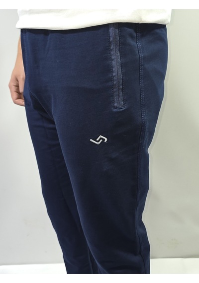 Jump Erkek Pamuklu Slim Fit Düz Paça Eşofman Altı Lacivert