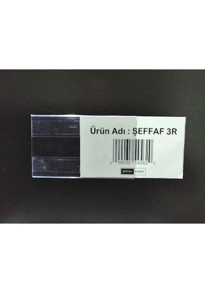 50 Adet C Tipi 6x10 Cm Depo Ürün Etiketliği Şeffaf Yapışkanlı