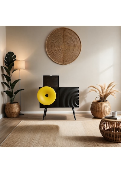 Fennessy Kresling İ7s Sarı Bluetooth Hoparlörlü 100w Hi-fi Pikap, Plakçalar