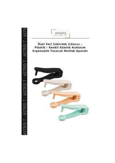 Özel Seri Çekirdek Çıkarıcı - Plastik - Renkli Günlük Kullanım Ergonomik Tasarım Mutfak Aparatı