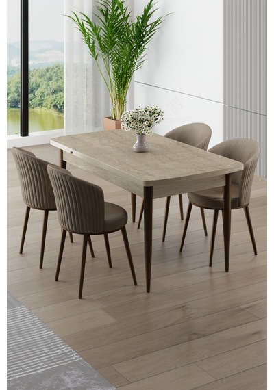 Canisa Asfel Serisi Mdf 77x130 Traverten Yandan Açılabilir Mutfak Masası Takımı 4 Cappucino Sandalye Traverten Masa Cappucino Sandakye Canisa Asfel Serisi Mdf 77x130 Traverten Yandan Açılabilir Mutfak Masası Takımı 4 Cappucino Sandalye Traverten Masa Cappucino Sandakye