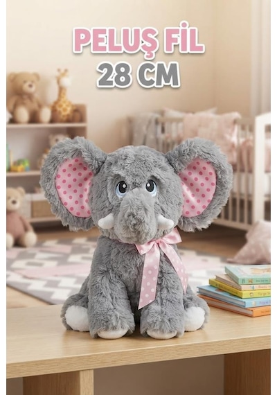 Peluş Sevimli Fil Mavi 50 Cm Sevimli Konforlu: Peluş Uyku Yastığı Sarılma Arkadaşı Dekoratif Oyuncak Çok Renkli