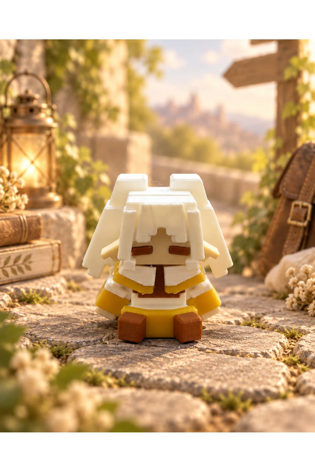 Frieren Beyond Journey S End Frieren Mini Anime Figür Pixel Art 3d Baskı Masaüstü Dekoratif Süs