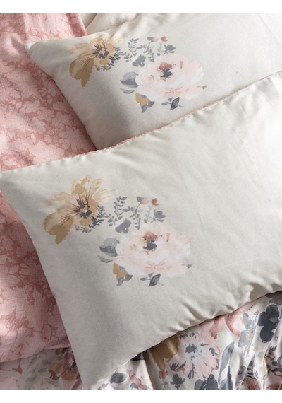 Cotton Box Saten Çift Kişilik Nevresim Takımı Dalya Pudra