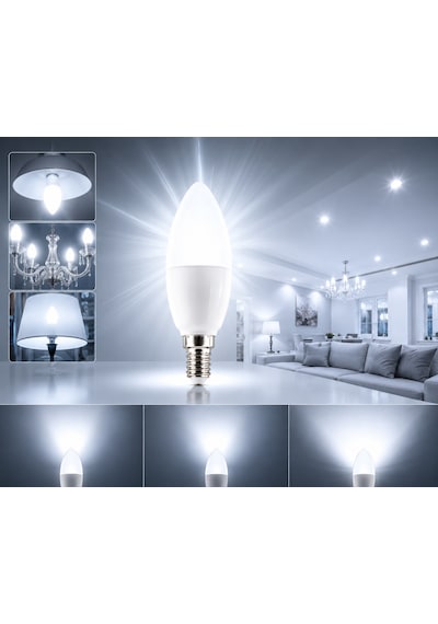 Cata Ct-4079 10 Lu Set Led Buji Ampul 7w E14 6400k Beyaz Işık 680 Lümen Enerji Tasarruflu Avize Ampulü