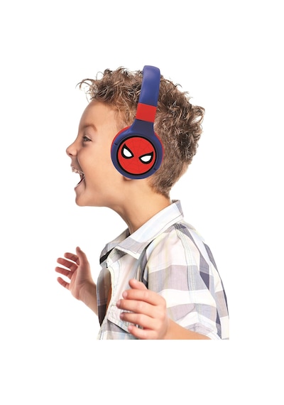 Spiderman 2-in-1 Bluetooth Stereo Kids Headset, Kablosuz, Kablolu, Limited Sound, Foldable, Ayarlanabilir, Girl/boy, Red/blue, Hpbt010sp