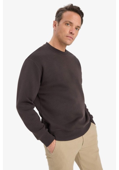 Defacto Relax Fit Bisiklet Yaka Kalın İçi Yumuşak Tüylü Basic Düz Sweatshirt T5139az25aubn339 Kahve Defacto Relax Fit Bisiklet Yaka Kalın İçi Yumuşak Tüylü Basic Düz Sweatshirt T5139az25aubn339 Kahve