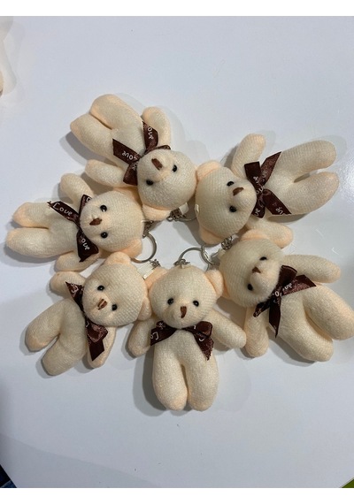 Peluş Ayıcıklı Anahtarlık 6 Adet