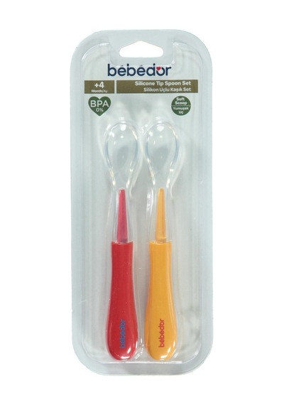 Bebedor 2Li Silikon Uçlu Mama Kaşığı 8554 Sarı