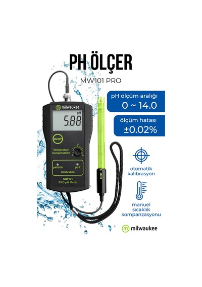 Milwaukee Mw101 Profesyonel Ph Metre Laboratuvar Ve Endüstriyel Kullanım İçin