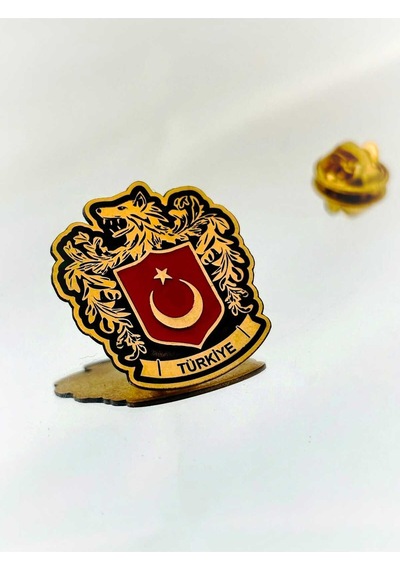 Yörük Tasarım Türkiye Bozkurt Yaka Rozeti Altın