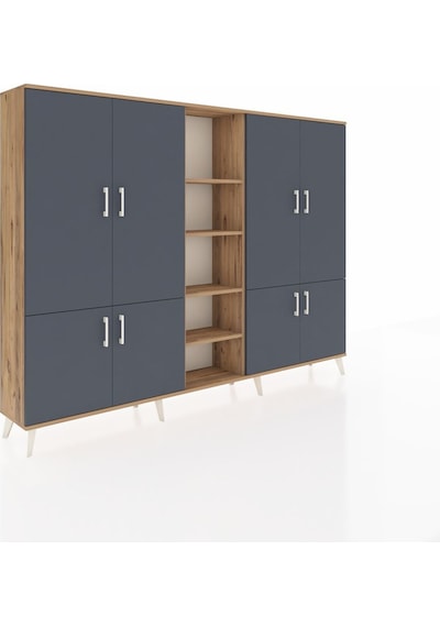 Arges Dolap 14 Raflı 8 Kapaklı 220x30x163 Çam-antrasit/çam Antrasıt/atlas Çam - Atlas Çam Arges Dolap 14 Raflı 8 Kapaklı 220x30x163 Çam-antrasit/çam Antrasıt/atlas Çam - Atlas Çam