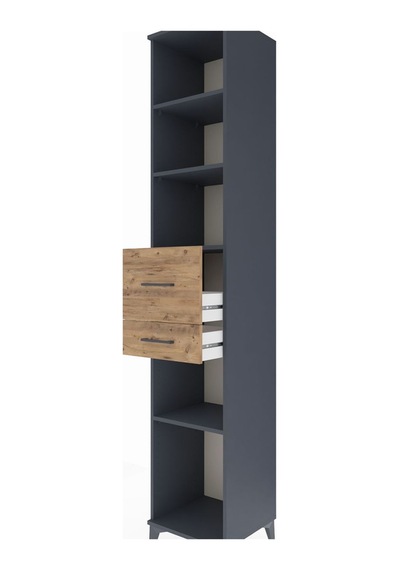 Hyperion Dolap 4 Raflı 2 Çekmeceli 44x44x243 Antrasit-çam Antrasit Hyperion Dolap 4 Raflı 2 Çekmeceli 44x44x243 Antrasit-çam Antrasit