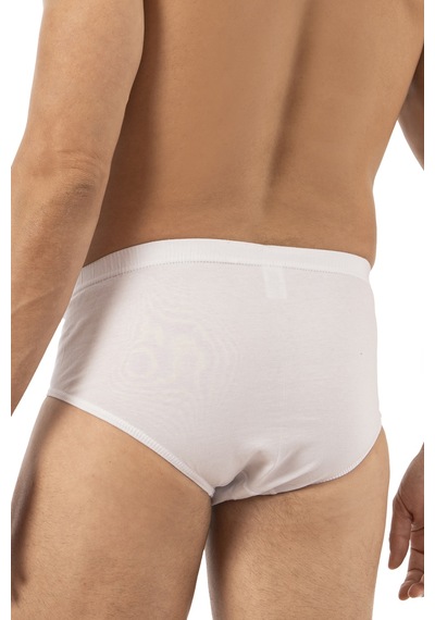 Özkan Underwear Özkan 0037 6'lı Paket Erkek %100 Pamuklu Penye Süprem Esnek Rahat Slip Külot Beyaz