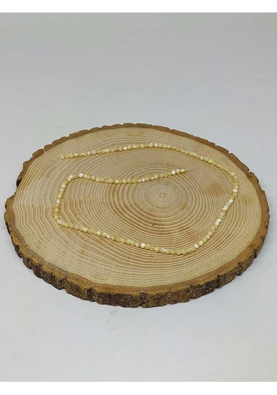 Yasamtohumu Sedef Taşı Karamel Yarım Dizi 3 MM 17  CM Çok Renkli